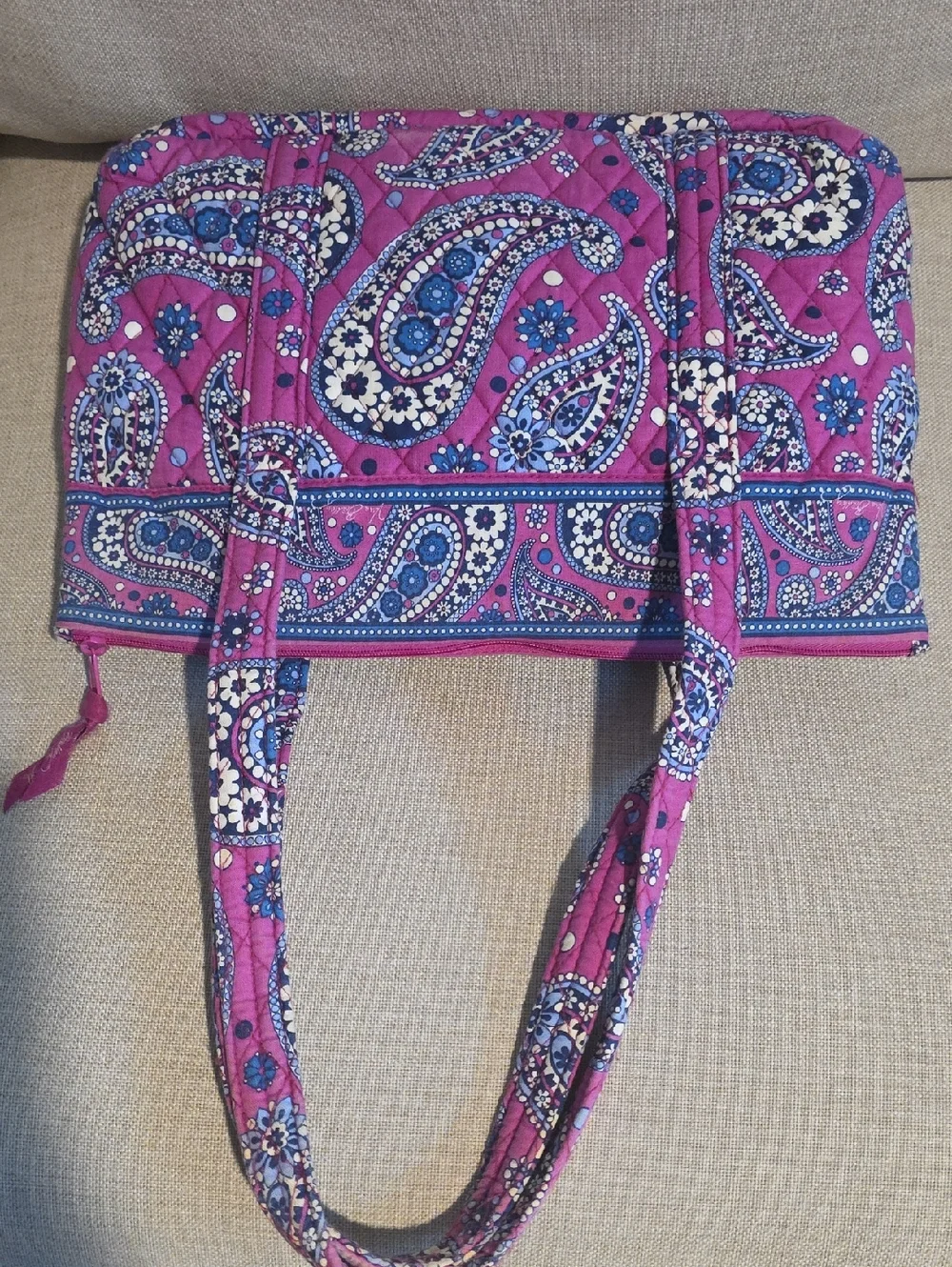 Vera Bradley Pink Paisley Quilted Tote
